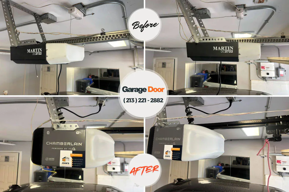 Before and after: garage door repair Selinsgrove, PA